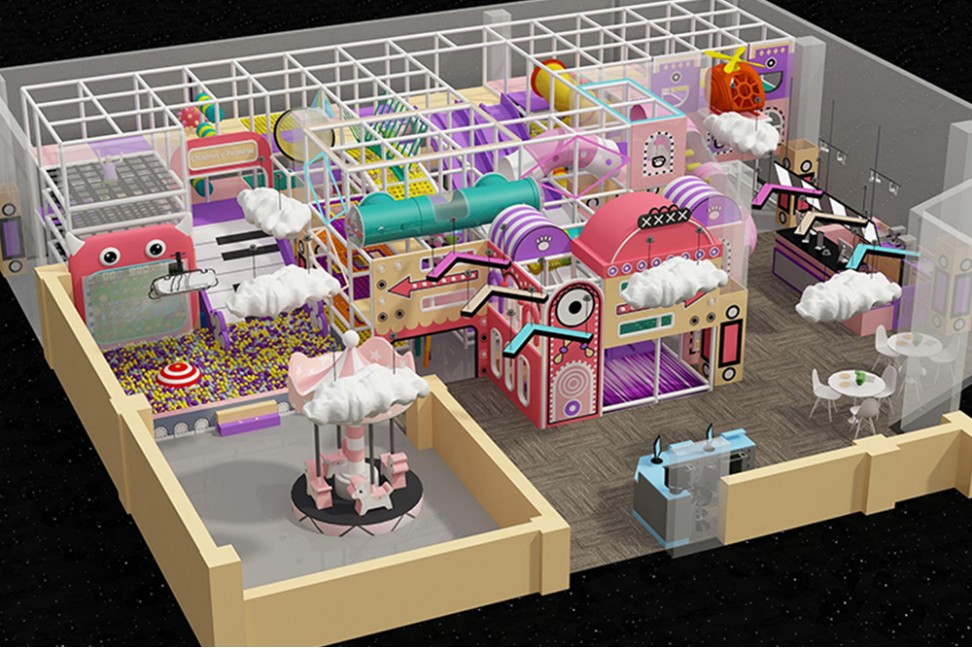 Pastel Color Indoor Playground  Pastel Color Indoor Playground