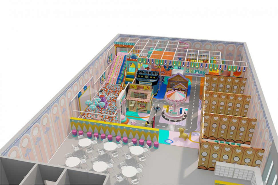 Colorful indoor play set