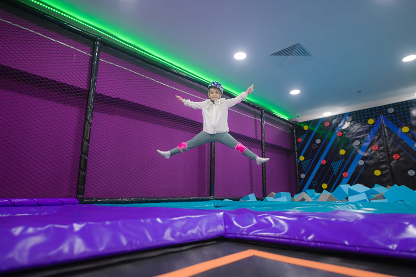 Indoor trampoline park