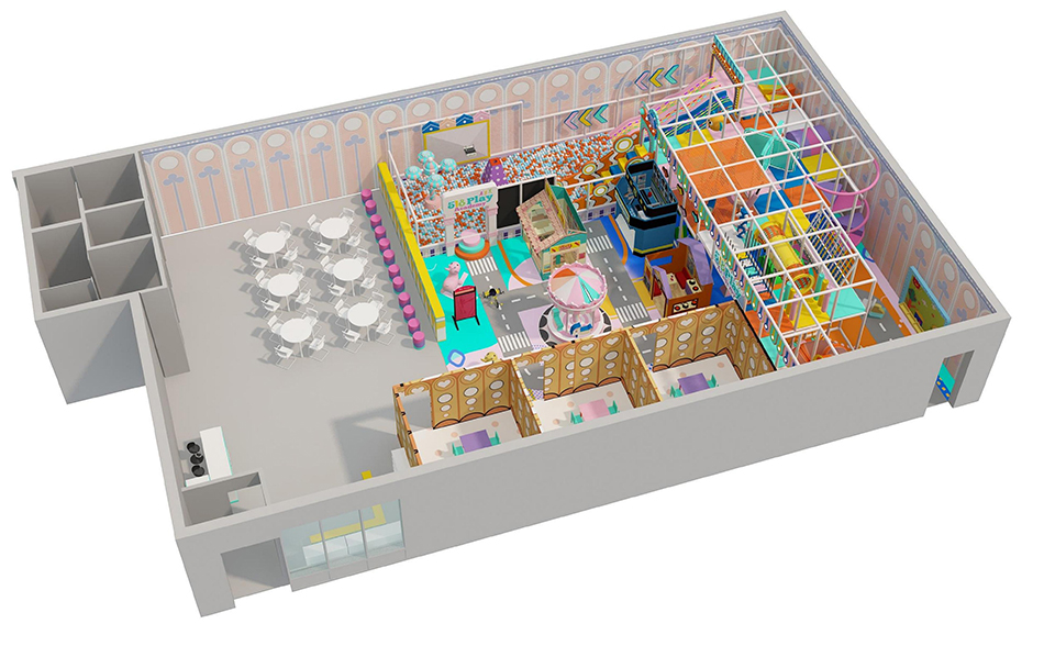Colorful indoor play set